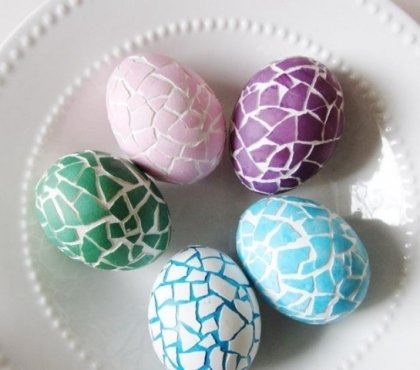 œufs de Pâques mosaïque idée-originale-facile-imiter
