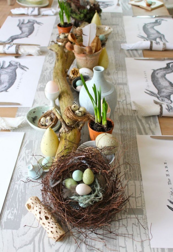 Pâques-2015 idées-décoration-table-style-rustique-élégant