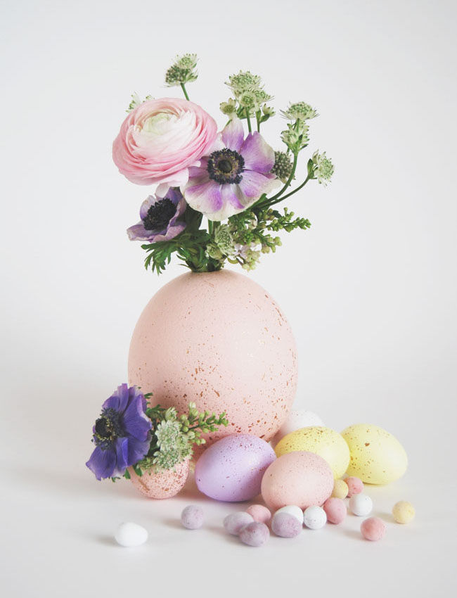 bricolage-decoration-printemps-coquilles-œufs-arrangement bricolage décoration
