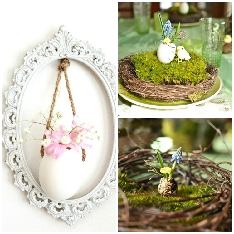 bricolage-decoration-printemps-coquilles-œufs-nids-décoratifs-mousse-fleurs
