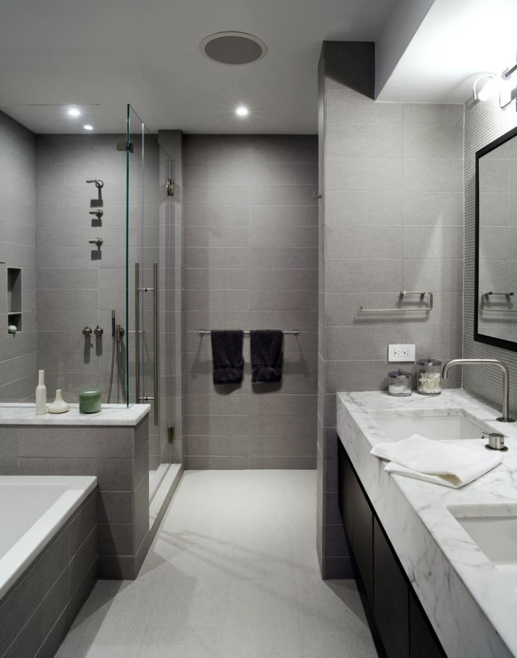 carrelage-salle-bains-gris-clair-plan-lavabo-marbre