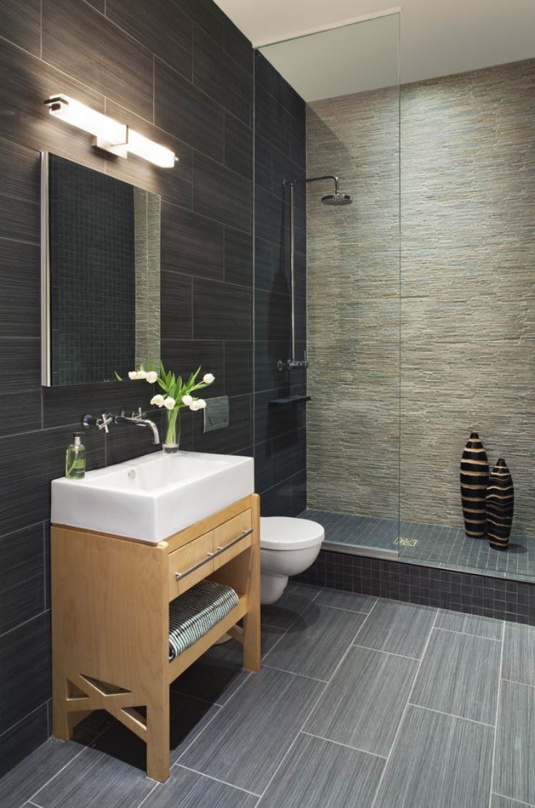 carrelage salle de bains rectangulaire 2015 gris-foncé-gris-clair