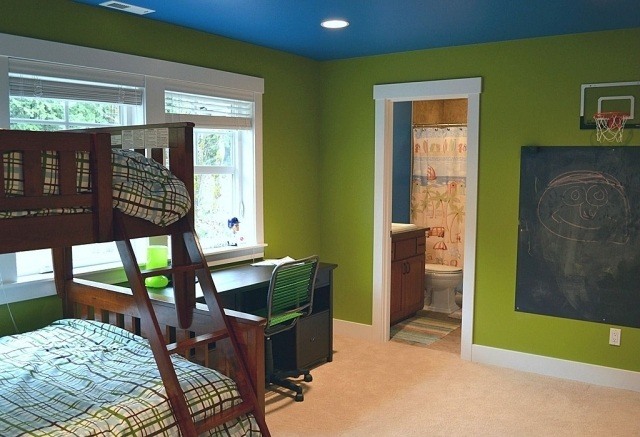 Peinture murale: 105 idées couleurs pour la maison! Chambre bebe vert bleu