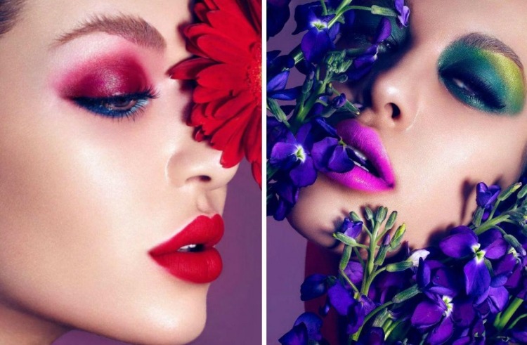 comment se maquiller printemps-inspiration-rouge-violet