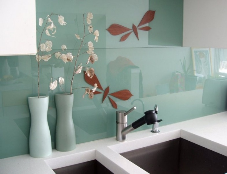 Crédence en verre jolie et pratique en 20 designs tendance Credence désign cuisine