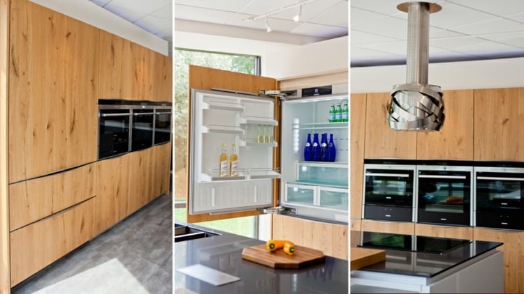cuisine-moderne-tendance-2015-armoires-rangement-bois-lampe-plafond