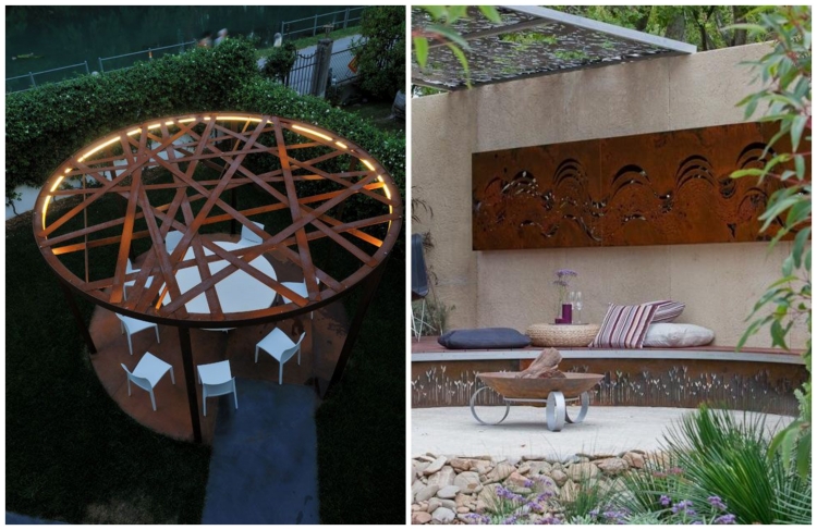 déco-jardin-métal-rouillé-table-ronde-foyer