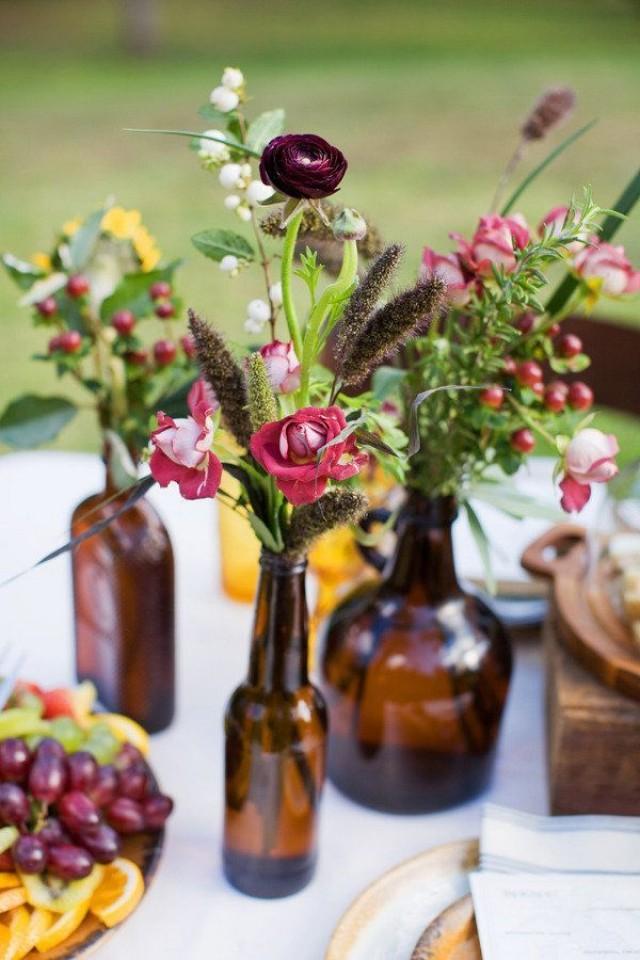 décoration-mariage-compositions-florales-vases-bouteilles