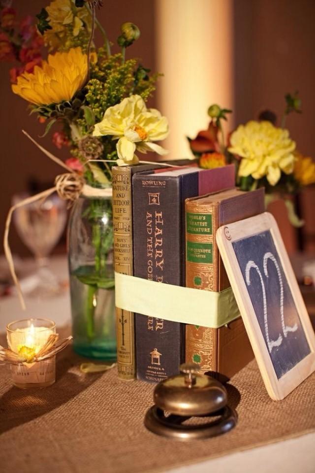 décoration-mariage-vintage-originale-numéro-table-ancines-livres