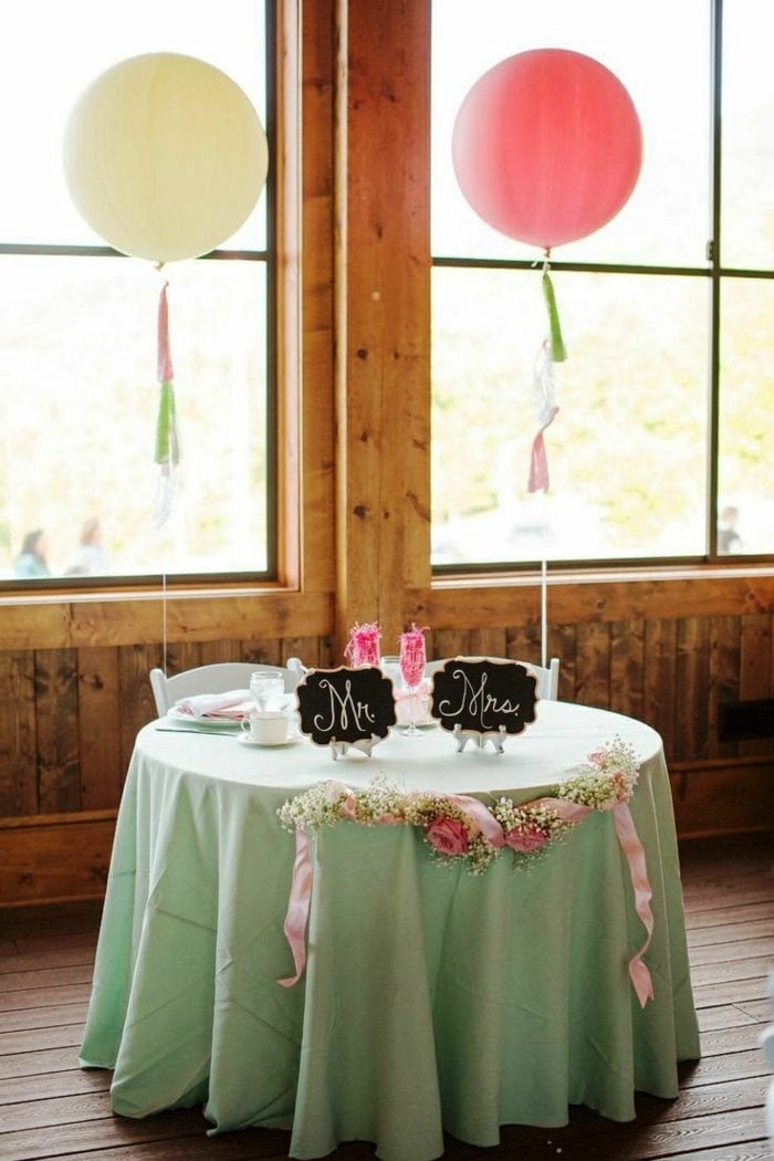 décoration table mariage deux-couleurs-pastel