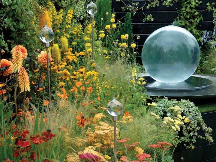 fontaine-boule-flottante-design-moderne fontaine de jardin