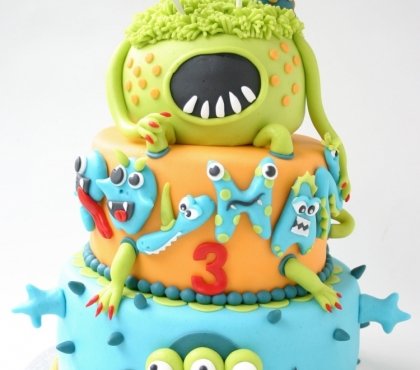 gâteau anniversaire original Monstres-Cie-filles-garçons