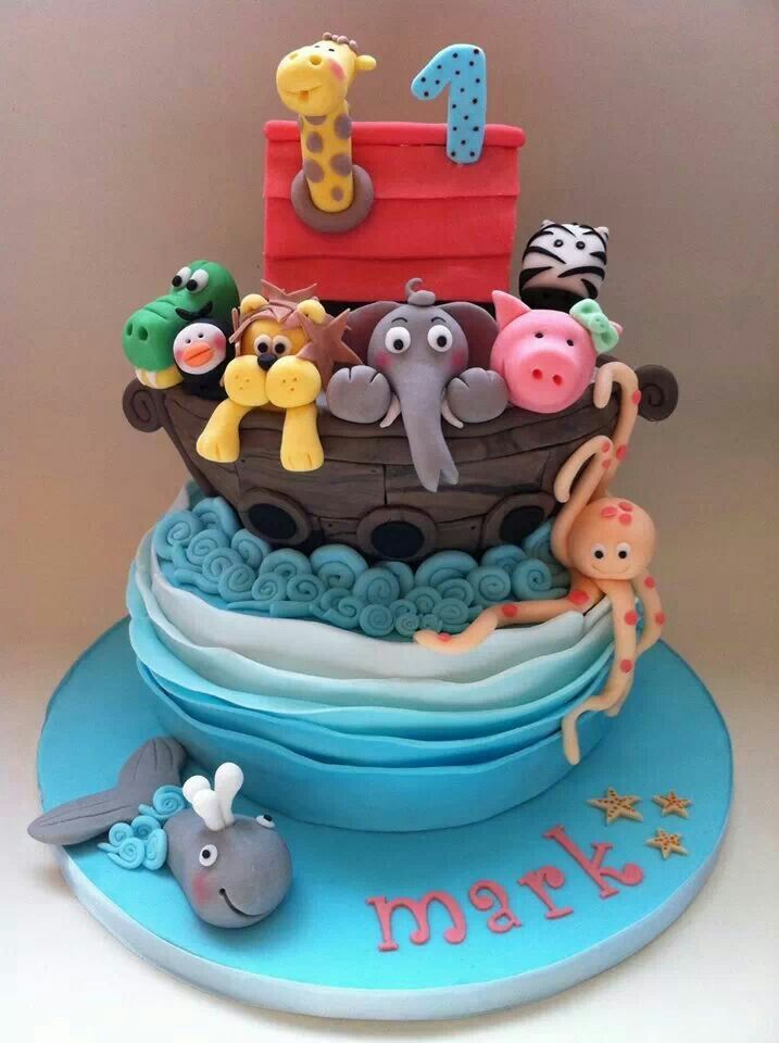 gâteau-anniversaire-original-garçon-fille-animaux-Arche-Noé