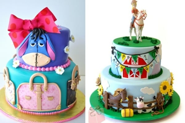 gâteaux-anniversaire-originaux-âne-Bourriquet-cowgirl