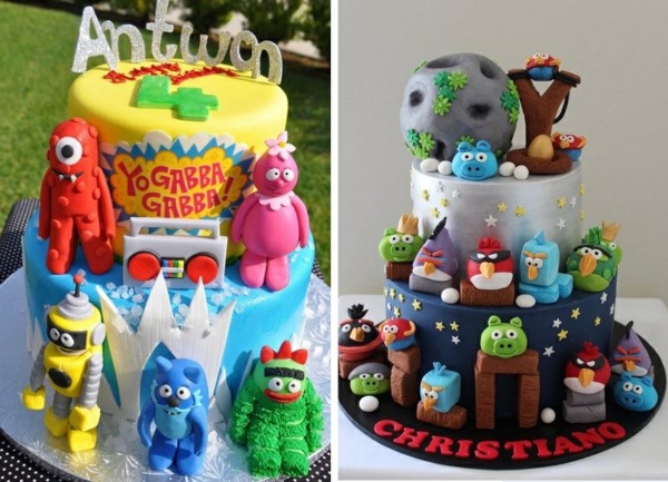 gâteaux-anniversaire-yo-gabba-gabba-Angry-Birds-jeu-vidéo