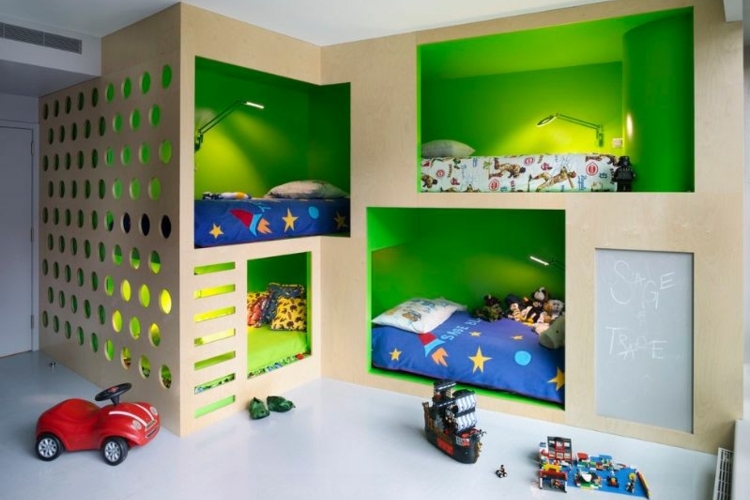 lits-superposés-enfants-modernes-appliques-murales
