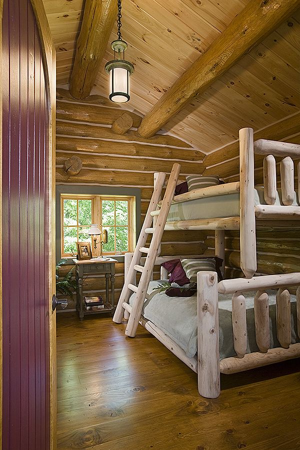 lits-superposés-échelle-bois-massif-style-rustique