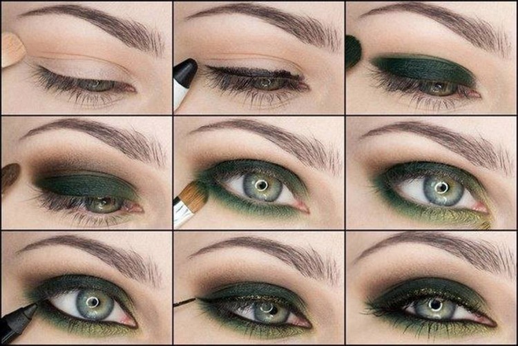 maquillage des yeux -fard-paupieres-nuances-vert