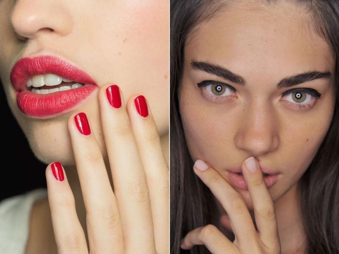 maquillage naturel tendances 2015-idées-rouge-lèvres-eyeliner