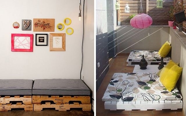 Banquette palette coussin: comment relooker un meuble patine sur ... Matelas banquette idee