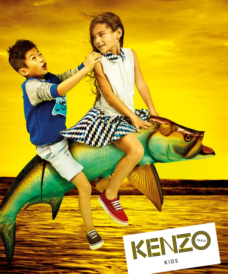 mode-enfant-petite-fille-Kenzo-robe-otif-zigzag-col-italien mode enfant