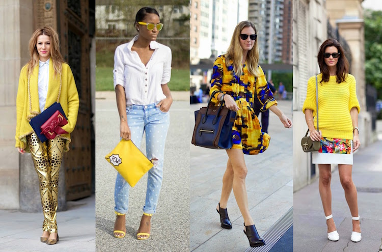 mode femme printemps vêtements accessoires jaune tendance
