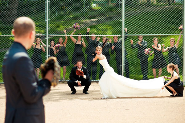 photo-mariage-drôle-originale-thème-baseball