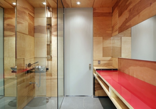 salle de bain moderne carreaux-aspec-bois-plan-corail