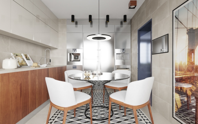 salle-manger-moderne-2015-carrelage-chaises-bois-table-ronde