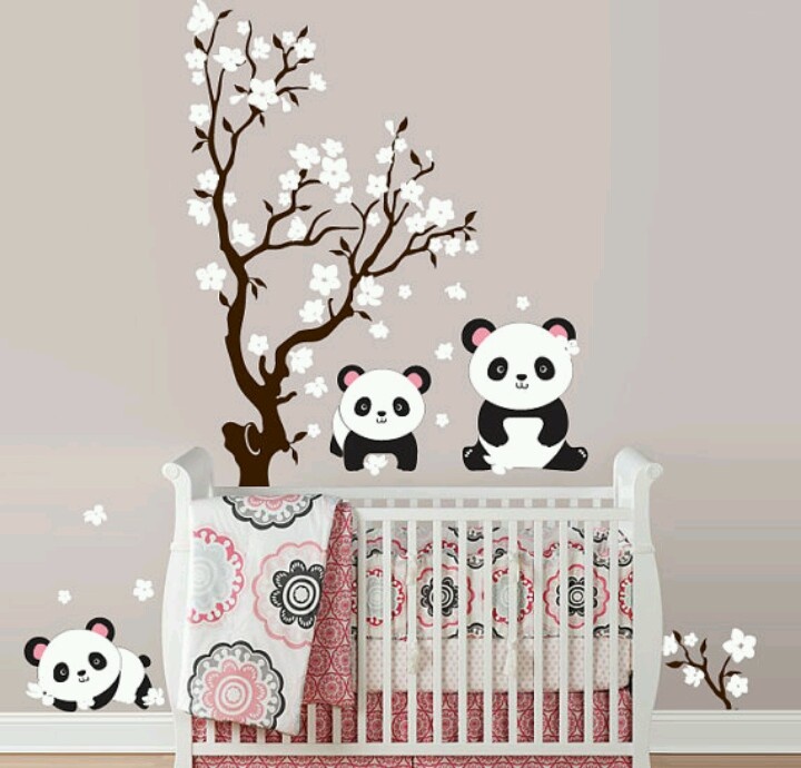 stickers-muraux-sakura-cerisier-fleurs-pandas-chambre-bébé