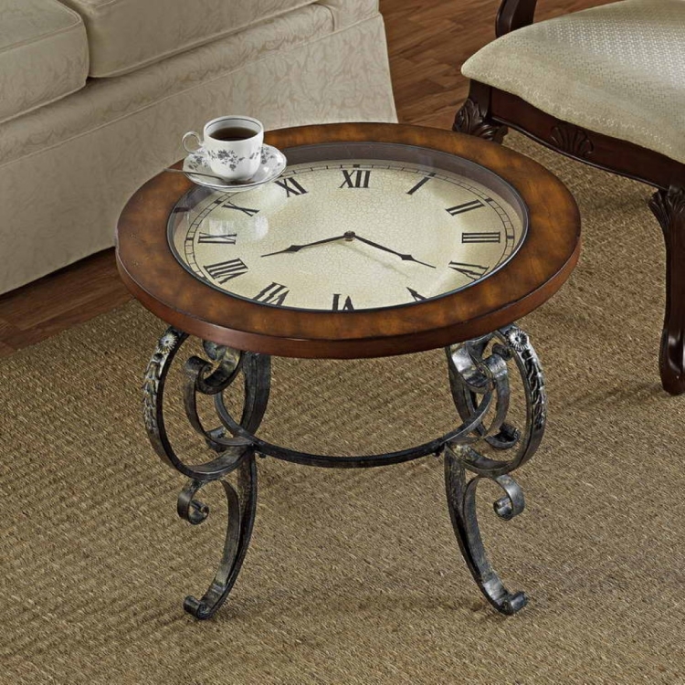 table-ronde-horloge-idee-originale-fer-forge