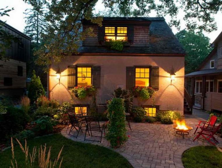 terrasse et jardin  foyer-exterieur-luminaire-maison