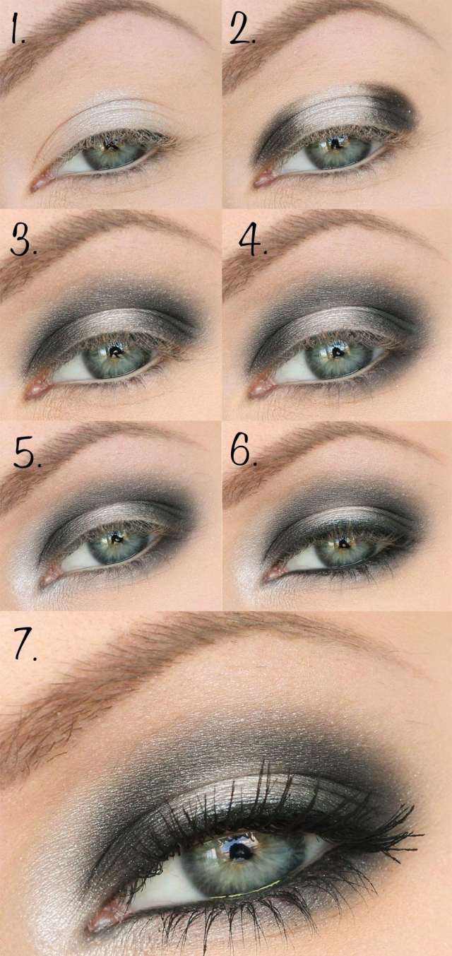 tuto-maquillage-yeux-fard-paupières-argent-eye-liner-mascara