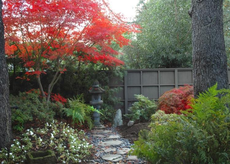 érable-Japon-Bloodgood-lanterne-pierre-jardin-japonais