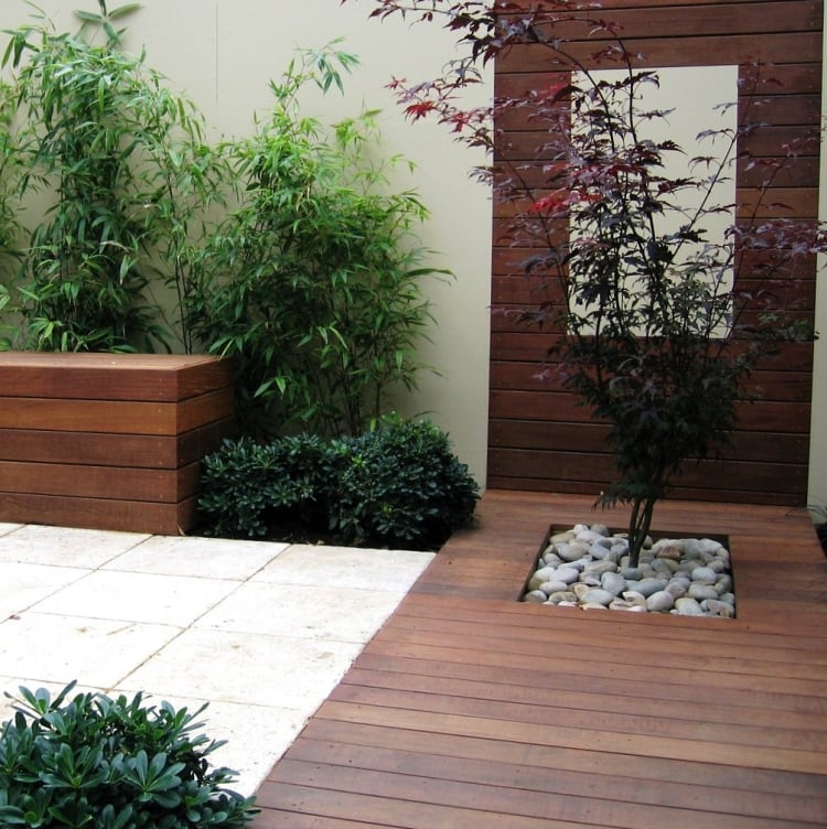 aménager-jardin-terrasse-terrasse-bois-galts-érable-Japon-bambous