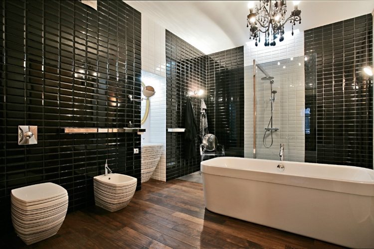 Carrelage salle de bain imitation bois – 32 idées modernes Carrelage imitation parquet brun clair