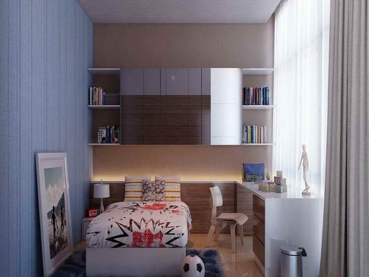 Petite chambre ado en 30 idées fascinantes pour votre enfant! Bureau ado avec rangement