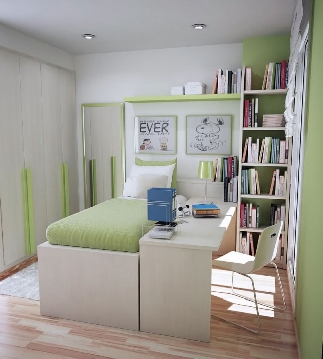 chambre-ado-petit-espace-idees-vert-menthe-bureau-chaise