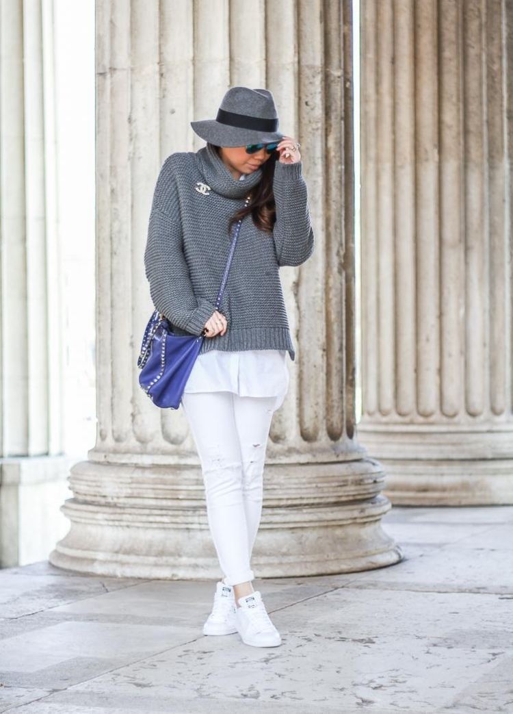 chapeau fedora idees-mode-accessoire-couleur-grise-sac-chandail