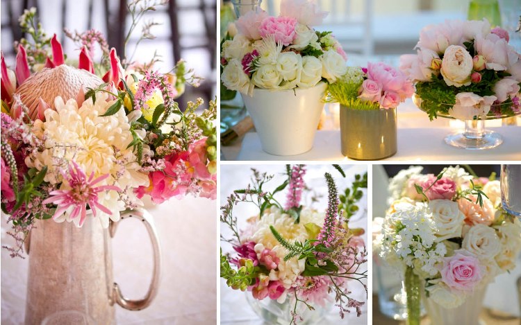 composition florale printanière-bouquets-fleurs-multicolores-déco-table