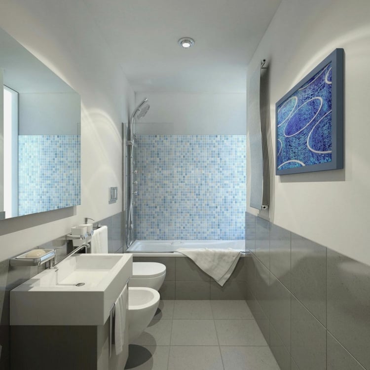 couleur-salle-bain-blanc-gris-mur-accent-mosaïque-bleue