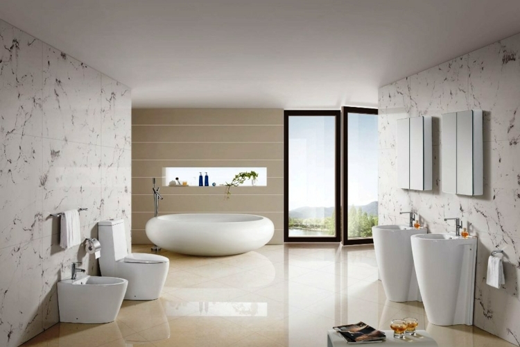 Couleur salle de bain en 55 idées de carrelage et décoration