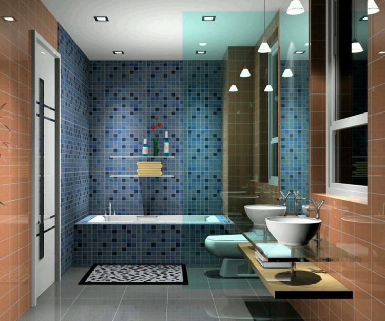 couleurs-salle-bain-contrastées-carreaux-chauds-mosaïque-froide