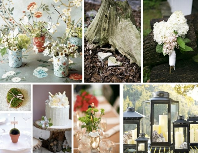 deco-mariage-table-lanternes-lilas-blanc-bouquets déco de mariage