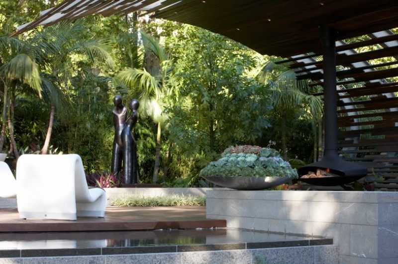 decoration-jardin-sculpture-métallique-silhouettes décoration jardin