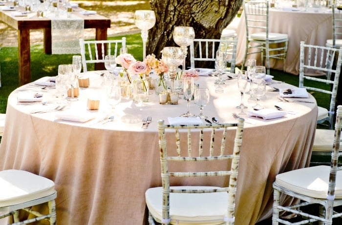 décoration de table mariage plein-air-style-shabby-chic
