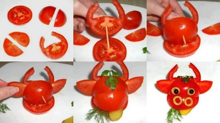 idée-faire-manger-légumes-enfants-vache-tomates