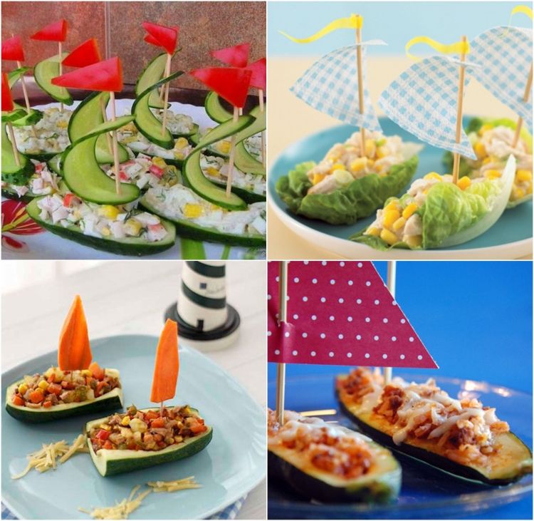 idées-repas-santé-amusant-anniversaire-voiliers-légumes
