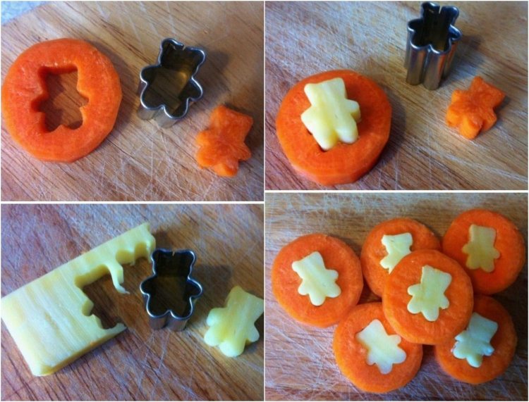 idées repas santé amusant-enfant-carottes-fromage