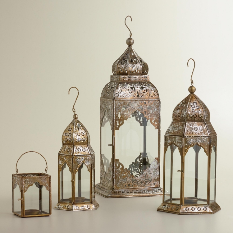lanternes-marocaines-formes-différentes-métal-patiné